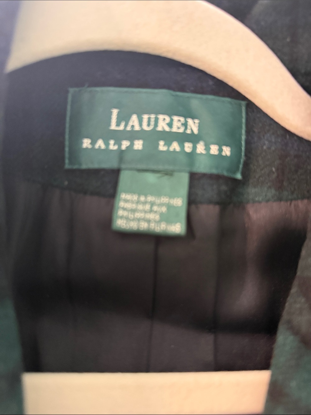 Lauren Ralph Lauren Black and Green Plaid Blazer - Picture 4 of 4